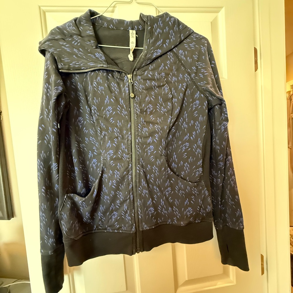 lululemon athletica Black and Blue Patterned Jacket